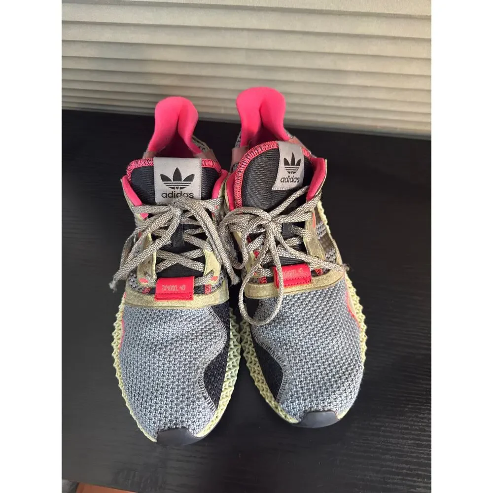 Adidas Originals ZX 4000 4D BD7927 Gray Pink Futurecraft 4D Sneakers Mens Size 8